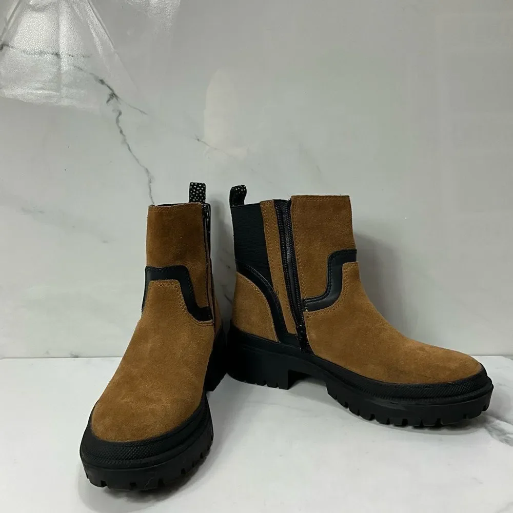 Lucky Brand Brown Suede Ankle Booties
